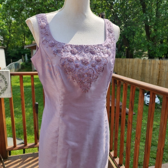 Jeanne Alesander Elegant Lavender Sleeveless Formal Dress Size 8 - Picture 9 of 12